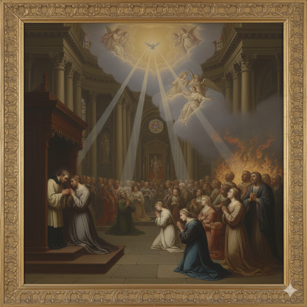 Confession, Penance and Purgatory image depiction